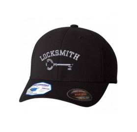 Baseball Caps Locksmith Flexfit Adult Pro-Formance Hat Black Large/X-Large - CW184SWMGNI $18.65