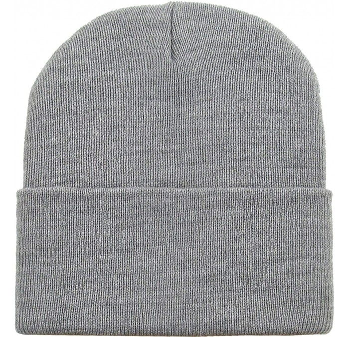 Skullies & Beanies Thick and Warm Mens Daily Cuffed Beanie OR Slouchy Made in USA for USA Knit HAT Cap Womens Kids - CP12717W...