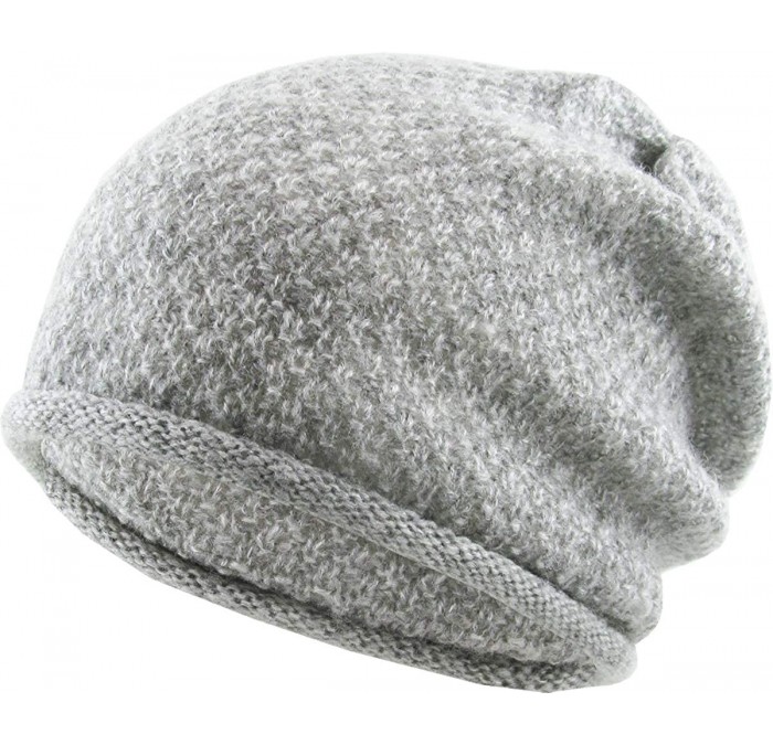 Skullies & Beanies Men Women Knit Winter Warmers Hat Daily Slouchy Hats Beanie Skull Cap - 5.07) Lightweight Baggy Gray - CX1...