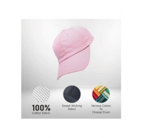 Baseball Caps Wholesale 12-Pack Baseball Cap Adjustable Size Plain Blank All Cotton Solid Color dad Hat - Baby Pink - CJ195SL...