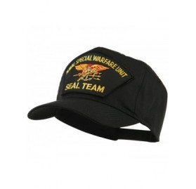 Baseball Caps Navy Seal Team Large Patched Cap - Black Seal - CI11HVOD3J5 $22.63