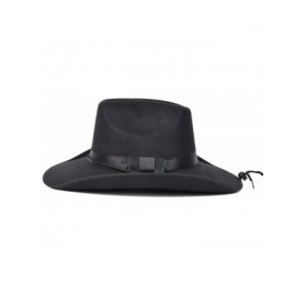 Cowboy Hats Men Straw Cowboy Hat Panama Outdoor Hat Wide Brim Shapeable Sun Hat - Camel - C718KNOU64Z $19.59