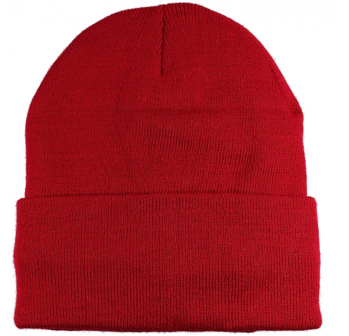 Skullies & Beanies 3M Thinsulate Women Men Unisex Knitted Thermal Winter Cap Casual Beanies - Red - CH12MXYLMYI $11.88