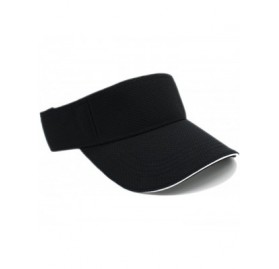 Visors Moisture Management Out Door Sports Sun Visors- Quick Dry Hat - Black - C5182ADROWQ $10.23
