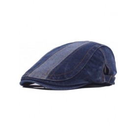 Newsboy Caps Unisex Denim Newsboy Hats Flat Ivy Gatsby Cabbie Driving Berets Hat Cotton Dad Cap for Men Women - Blue Denim - ...