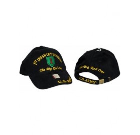 Sun Hats EE U.S. ARMY 1ST INFANTRY DIVISION THE BIG RED ONE Direct Embroidered Hat - Color - Veteran Owned Business- Black - ...