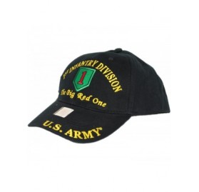 Sun Hats EE U.S. ARMY 1ST INFANTRY DIVISION THE BIG RED ONE Direct Embroidered Hat - Color - Veteran Owned Business- Black - ...