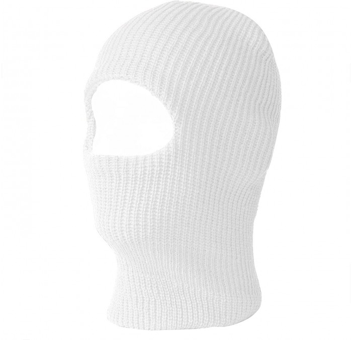 Balaclavas 1 One Hole Ski Mask (Solids & Neon Available) - White - C411Y93BHOJ $21.68