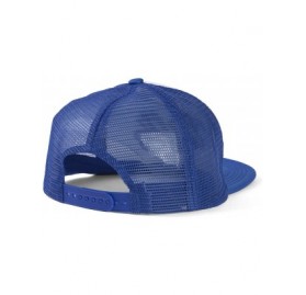 Sun Hats Cali Script Trucker Hat - White/Royal - C011N38TM4X $14.76