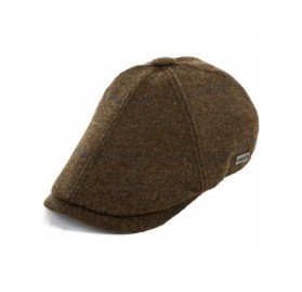 Newsboy Caps 2019 New Mens Winter Wool Newsboy Cap Adjustable Cold Weather Flat Cap Soft Lined - 16084_coffee - CW12MZXK3HL $...