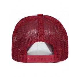 Baseball Caps Mesh Back Baseball Cap Trucker Hat 3D Embroidered Patch - Color7-3 - CM121YUGGBX $15.79