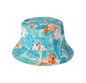 Bucket Hats Unisex Cute Unique Print Travel Bucket Hat Summer Fisherman Cap - A Flamingos tropical Jungle grey - CN18E230O6U ...