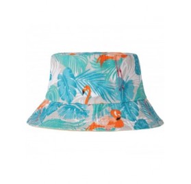Bucket Hats Unisex Cute Unique Print Travel Bucket Hat Summer Fisherman Cap - A Flamingos tropical Jungle grey - CN18E230O6U ...