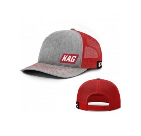 Baseball Caps Trump Hat KAG 2020 Back Mesh- Trump 2020 Hat - Heather Front / Red Mesh - CN18X733WRA $16.44
