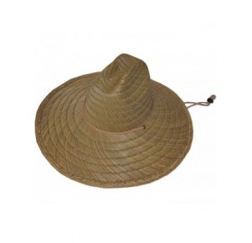 Sun Hats Wild Brim Men's on Duty Lifeguard Straw Beach Cap - CJ11CS9RXD5 $44.03