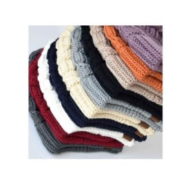 Skullies & Beanies Knit Beanie Hat for Women Oversize Chunky Winter Slouchy Beanie Hats Ski Cap - Dark Grey/Red - C618ADQ03WY...