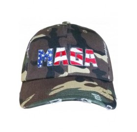 Baseball Caps MAGA Hat - Trump Cap - Camo Ripped Distressed-maga/Rwb - CD18Y5ENHEY $16.55