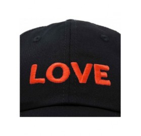 Baseball Caps Custom Embroidered Hats Dad Caps Love Stitched Logo Hat - Black - C4180LXO6QA $9.00