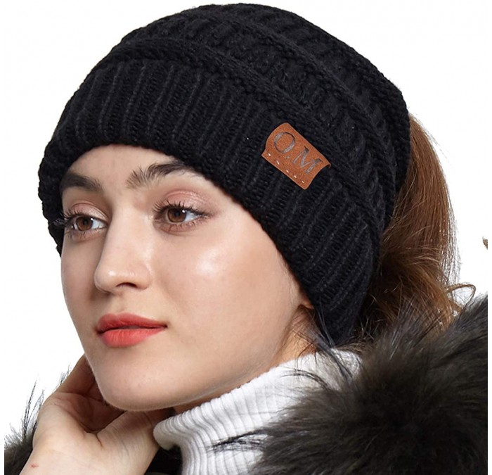 Skullies & Beanies Womens Knit Peruvian Beanie Hat Winter Warm Wool Crochet Tassel Peru Ski Hat Cap with Earflap Pom - Black ...