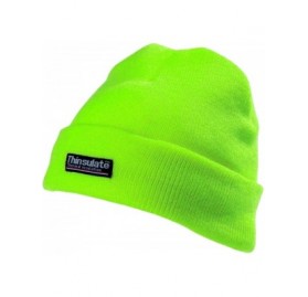Skullies & Beanies Unisex Hi-Vis Thermal 3M Thinsulate Winter Hat - Hi-vis Yellow - C411C70D6GX $11.22