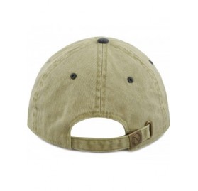 Baseball Caps 100% Cotton Pigment Dyed Low Profile Dad Hat Six Panel Cap - 4. Khaki Black - CM12FOXYROJ $8.70