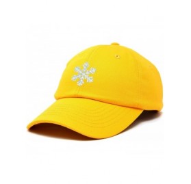 Baseball Caps ICY Snowflake Hat Womens Baseball Cap - Gold - CO18ZQ4IO4X $17.38