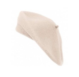 Berets Women's Ladies Solid Colored Classic French Wool Blend Beret Hat Cap - Beige - CW187GGKCXD $14.90