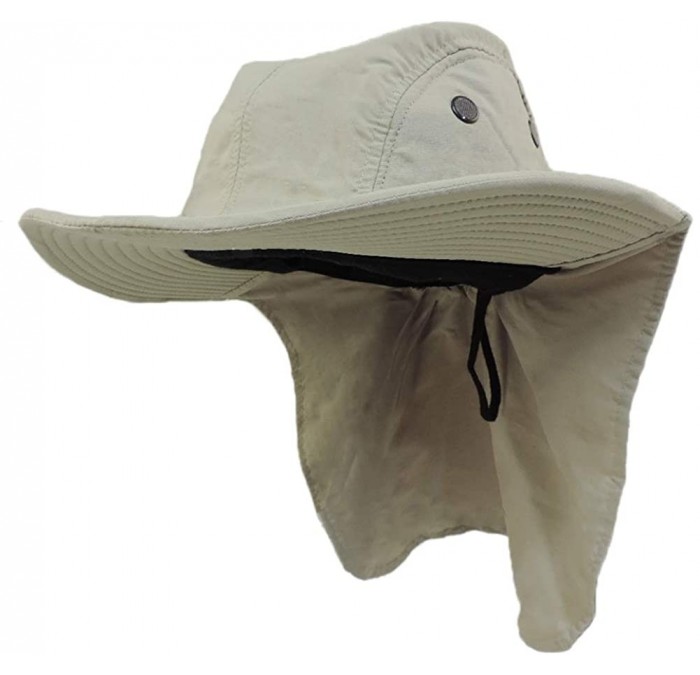 Sun Hats Stone Beige Outdoor Sun Flap Hat - C811K0R6QUX $26.77