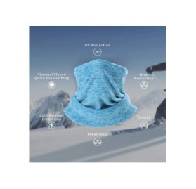 Balaclavas Men's Fleece Neck Warmer Cold Weather Windprood Ski Balaclava Face Mask - Lake Blue - CT1928TOM7Q $12.57