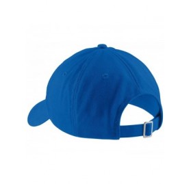Baseball Caps Nope with Box 100% Brushed Cotton Adjustable Baseball Cap - Royal - CE12MXWQULN $13.38