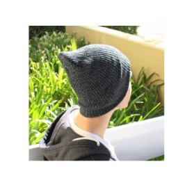 Skullies & Beanies Fashion Unisex Warm Thick Slouchy Skull Cap Knitted Beanie Hat - Black - C712NH8BXFK $10.32