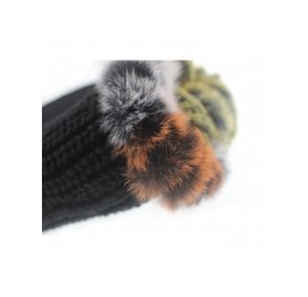 Skullies & Beanies Women's Genuine Rabbit Fur Beanie- Fashion Winter Warm Furry Hat - Color No. 7 - C212OBJQZ4I $30.55