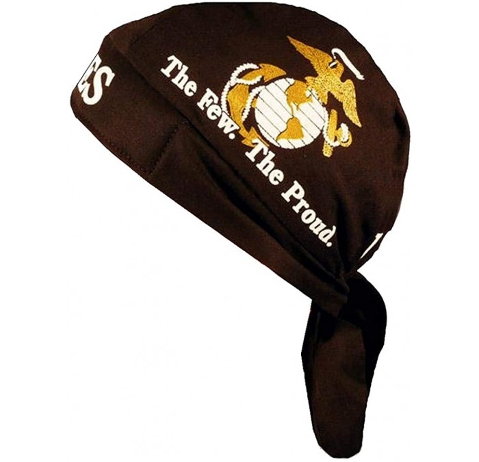 Skullies & Beanies Skull Cap Biker Caps Headwraps Doo Rags - US Marines - CH12ELHLXC3 $28.35
