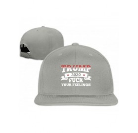 Baseball Caps Trump 2020 Fuck Your Feeling Snapback Hat Adjustable Casual Flat Bill Baseball Caps Men - Gray - C4196XQSQXY $1...