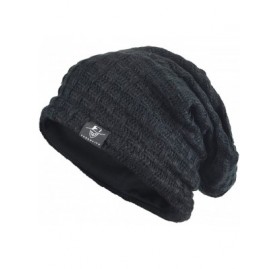 Skullies & Beanies Slouch Beanie Hats for Men Winter Summer Oversized Baggy Skull Cap - B101-black - CP129NYN5T3 $10.59