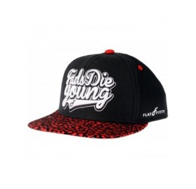 Baseball Caps Premium Luxury Head Wear - Fads Die Young Black-Red - CY11KFMUUAT $13.68