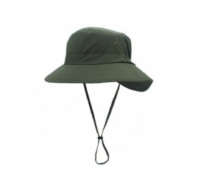 Sun Hats Women Lightweight Safari Sun Hat Quick Dry Fishing Hat with Strap Cool - Army Green - C118G0Q3D62 $14.24