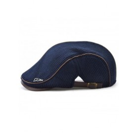 Newsboy Caps Men's Newsboy Duckbill Ivy Flat Cap Scally Warm Knitted Hat Blue - CS1893DA4LZ $12.52