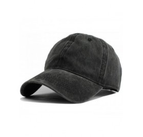 Baseball Caps Men's/Women's Adjustable Denim Fabric Baseball Caps Dog Paw Print Rescue Dad Hat - Gray - CE18RY4IX7C $10.71