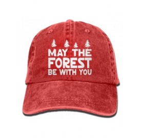 Baseball Caps Baseball Cap for Men and Women- May The Forest Be with You Design and Adjustable Back Closure Trucker Hat - Red...