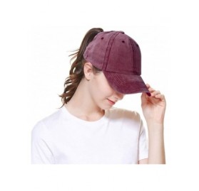 Baseball Caps High Ponytail Baseball Hat Cap for Women- Messy Bun Trucker Hat Ponycap Dad Hat Golf Sun Hat - C018R59LLU4 $17.85