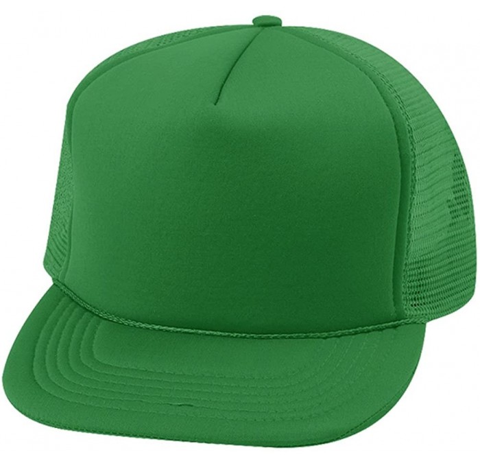 Baseball Caps Trucker SUMMER MESH CAP- Neon Orange - Kelly - C411CG3D3RN $18.42