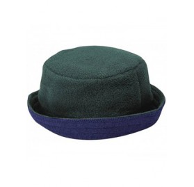 Sun Hats FLEECE REVERSIBLE HAT - Green Navy - CE11DC5O82X $9.47