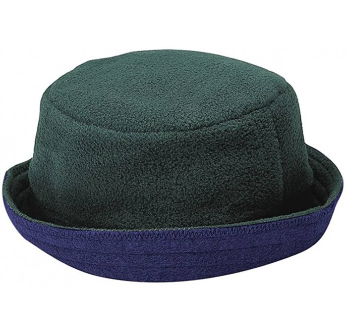Sun Hats FLEECE REVERSIBLE HAT - Green Navy - CE11DC5O82X $21.84