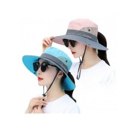 Sun Hats Women's Sun Hat Outdoor UV Protection Bucket Mesh Boonie Hat Adjustable Fishing Safari Cap Waterproof - CS18UXIXE7W ...
