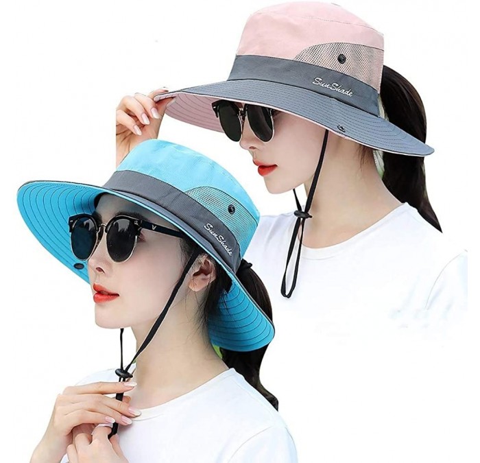 Sun Hats Women's Sun Hat Outdoor UV Protection Bucket Mesh Boonie Hat Adjustable Fishing Safari Cap Waterproof - CS18UXIXE7W ...