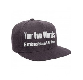 Baseball Caps Custom Snapback Hat Otto Embroidered Your Own Text Flatbill Bill Snapback - Dark Heather Gray - CR18706RYKN $28.08
