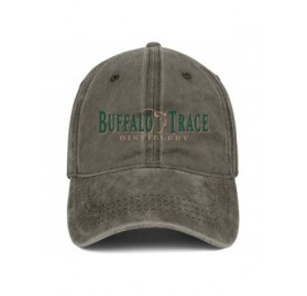 Baseball Caps Unisex Adjustable Buffalo-Trace-Whiskey-Logo-Symbol-Baseball Cap Cotton Flat Hat - Brown-60 - CY18U6A399T $12.70