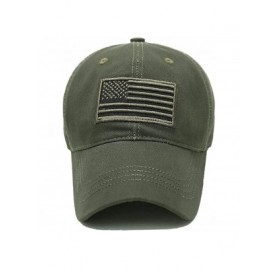 Baseball Caps Men's USA American Flag Baseball Cap Embroidered Polo Style Military Army Hat - American Flag - Green - CZ18L2S...