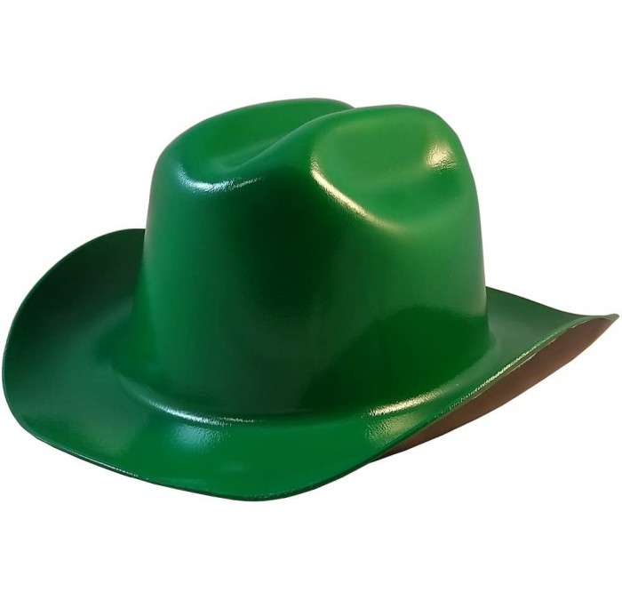 Cowboy Hats Western Cowboy Hard Hat with Ratchet Suspension (Dark Green) - Dark Green - CA189QK3XHU $85.97
